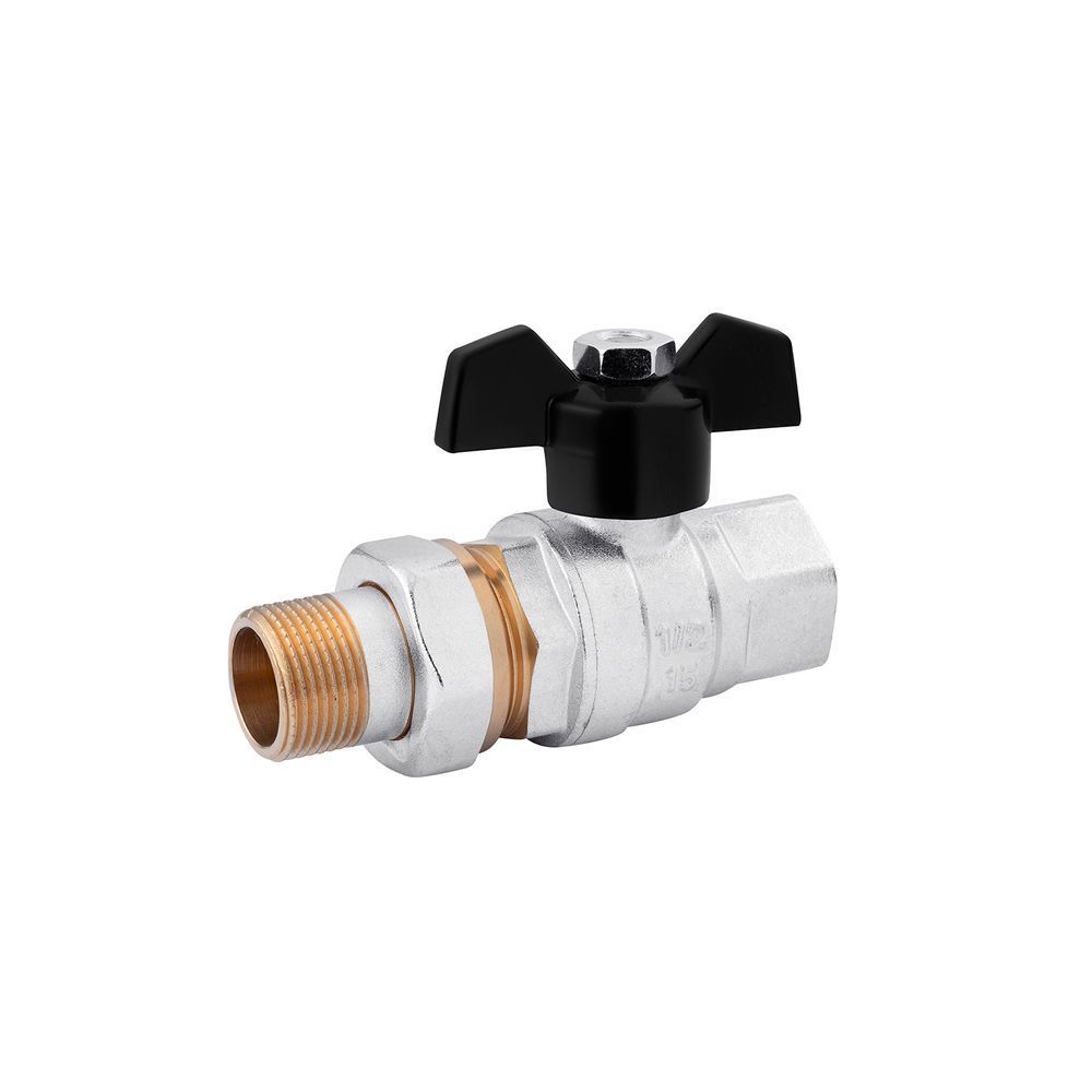 фотографія Кран-американка шаровой прямой Karro "Perfect" 1/2" ВН PN40 являются прекрасной заменой традиционным типа запорной арматуры. Преимуществом такого приспособления является высокая эффективность закрывающего механизма. Он показывает отличные рабочие показате