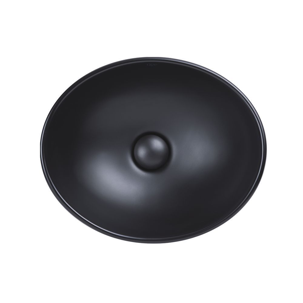 фото Раковина-чаша Qtap Dove 410х335х145 Matt black с донным клапаном QT063078MBMB
