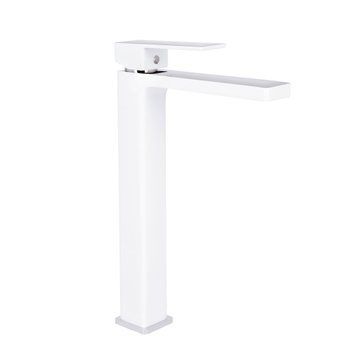 фотографія Змішувач для раковини Qtap Gemini високий QTGEM269CRW45679 Chrome/White