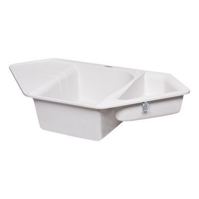 фотографія Кухонна мийка з додатковою чашею Lidz 1000x500/225 WHI-01 (LIDZWHI011000500225)