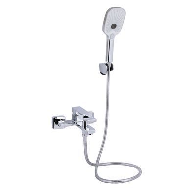 фотографія Змішувач для ванни Qtap Gemini (з душовим гарнітуром) QTGEM259CRM45681 Chrome