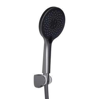 фотографія Змішувач для ванни Qtap Vlasta New (з душовим гарнітуром) QTVLA259GMB45643 Gunmetal Black PVD