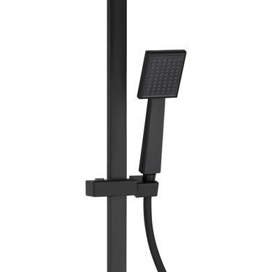 фото Душевая система для кабины Qtap Capricorn на три потребителя (с изливом) 53103KNB Black Matt