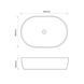 Раковина накладна Mixxus Premium ELLIPSE-0105 EDGE GOLD 600х400х150mm (MP6564)