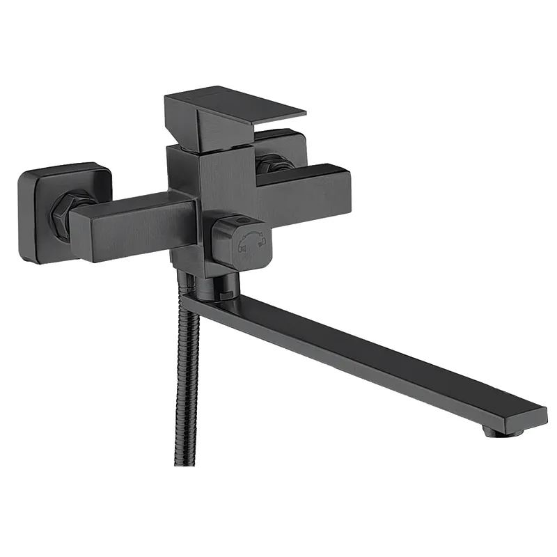 фотографія Змішувач для ванни Zerix KUB-006 (Euro) Black з нерж. сталі SUS304 (ZX4850)