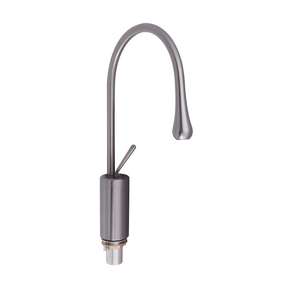 фото Смеситель для раковины Qtap Virgo с поворотным изливом высокий QTVIR1066H103K Gunmetal Black PVD