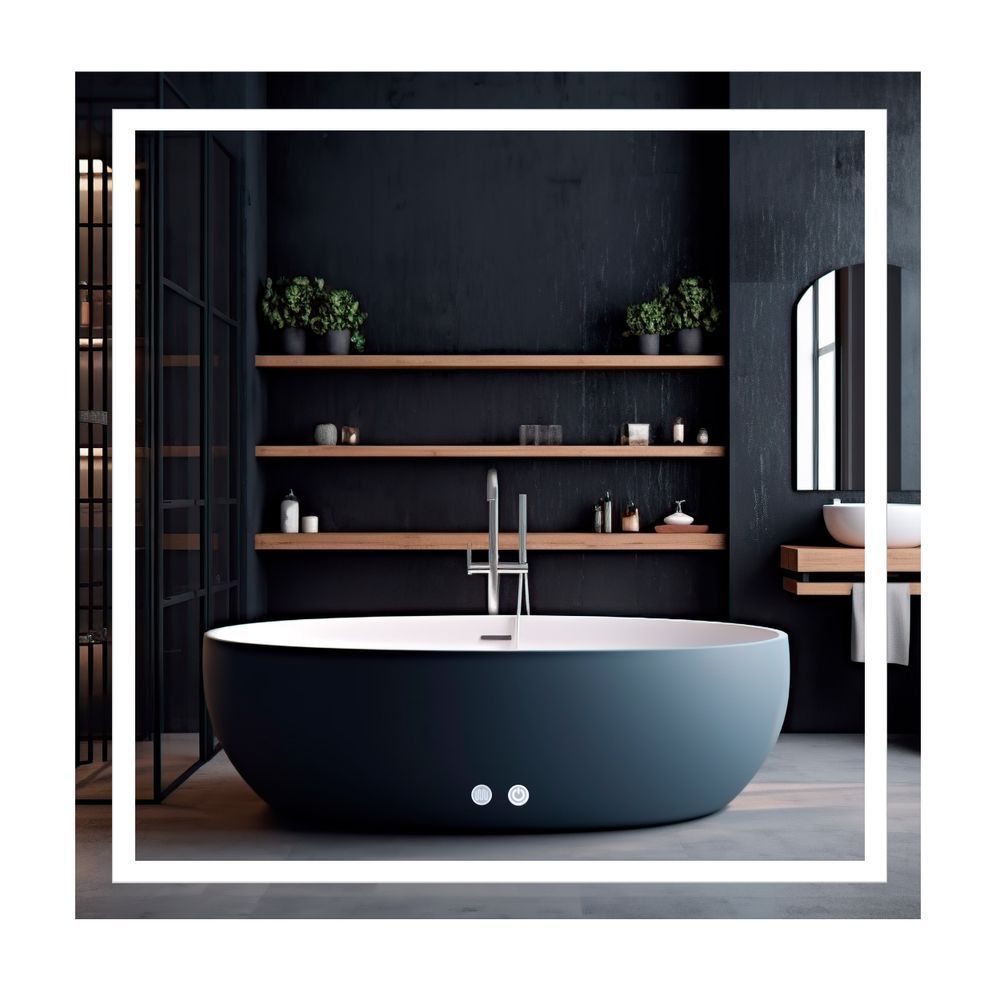 фото Зеркало Qtap Mideya (MI1) 800x800 с LED-подсветкой Touch, с антизапотеванием, диммером, рег. яркости QT2078NCF808048477
