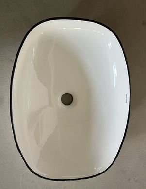 фото Раковина накладна Mixxus Premium DIVERSE-0109 EDGE BLACK 500х380х140mm (MP6549)