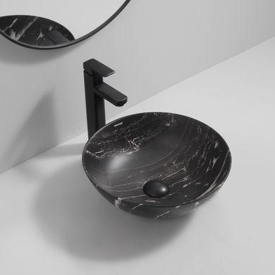 фото Раковина накладна Mixxus Premium ELLIPSE-0106 MARBLE 390х390х140mm (MP6533)