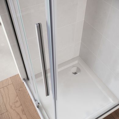 фото Двері у нішу Walk-In розсувні KOER SR SD07-120x200-L-TR-01 прозоре скло EASY CLEAN 8мм хром (KR5686)