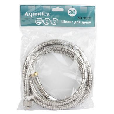 фото Шланг для душа 1/2" SS розтяжний з підшипником 150-180см AQUATICA XB-9353 (9792040)