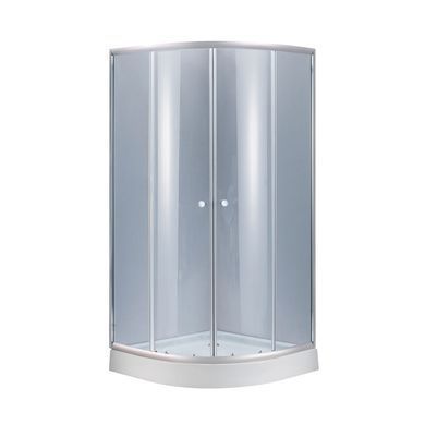 фотографія Душова кабіна Lidz Latwa SC90x90.SAT.LOW.GR, скло тон. 4 мм + Lidz Душовий піддон KAPIELKA ST90x90x14