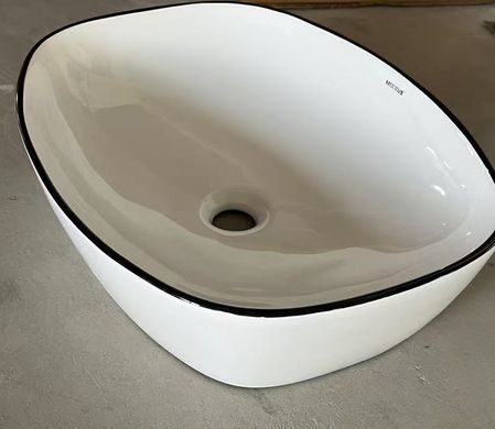 фото Раковина накладна Mixxus Premium DIVERSE-0109 EDGE BLACK 500х380х140mm (MP6549)