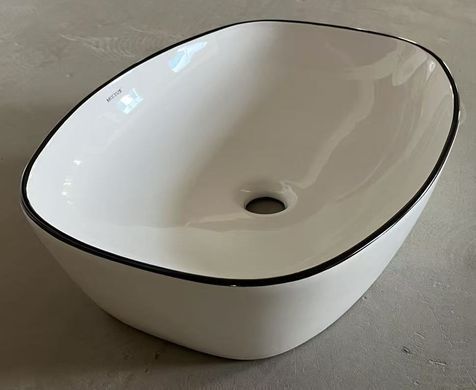 фото Раковина накладна Mixxus Premium DIVERSE-0109 EDGE BLACK 500х380х140mm (MP6549)
