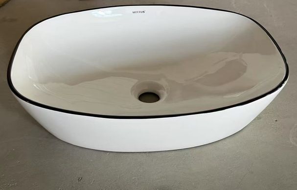 фото Раковина накладна Mixxus Premium DIVERSE-0109 EDGE BLACK 500х380х140mm (MP6549)