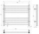 Рушникосушарка водяна Lima П8 600х500 Deffi нержавіюча сталь (Чорний, Нижнє підключення)