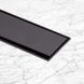Трап лінійний Qtap Dry Tile304-900MBLA з нержавіючою решіткою 900х70, 900/70