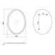 Зеркало Lidz Latwa 140.07.11 (1) 650х800 настенное овальное с декором LD78LA6580