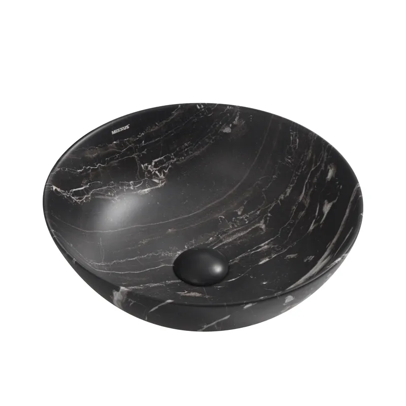 фото Раковина накладна Mixxus Premium ELLIPSE-0106 MARBLE 390х390х140mm (MP6533)