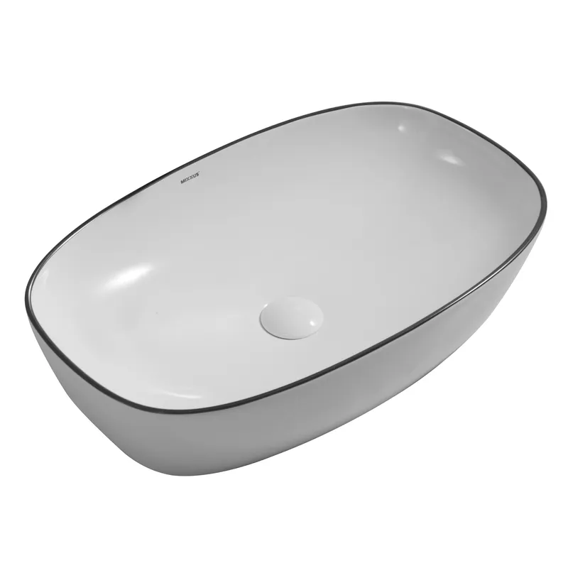 фото Раковина накладна Mixxus Premium DIVERSE-0109 EDGE BLACK 500х380х140mm (MP6549)