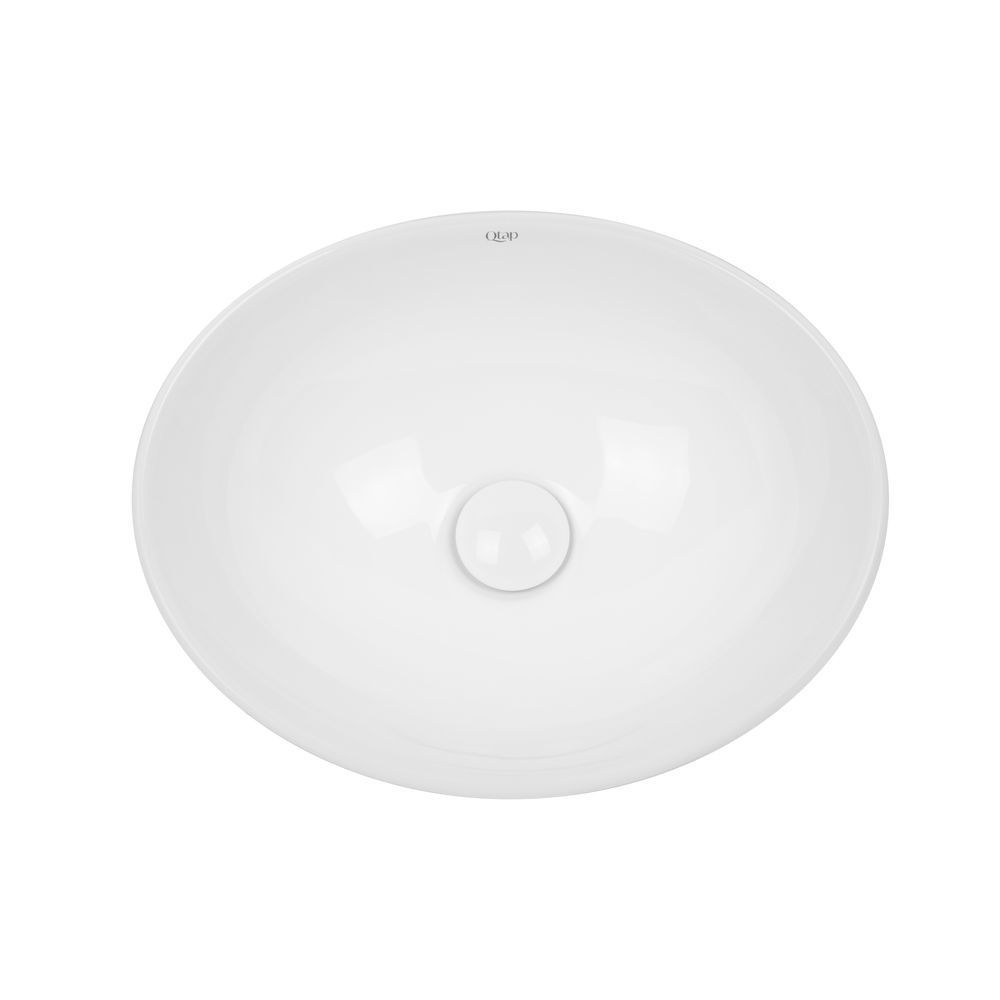 фото Раковина-чаша Qtap Dove 420x330x150 White с донным клапаном QT06113078W