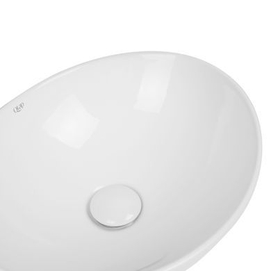 фотографія Раковина-чаша Qtap Dove 420x330x150 White з донним клапаном QT06113078W