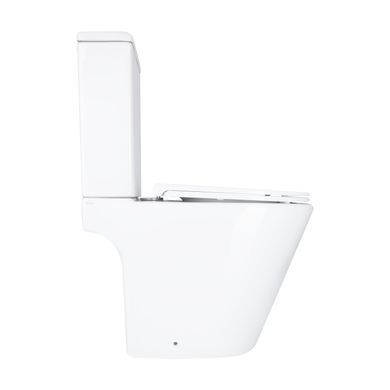 фотографія Унітаз підлоговий Qtap Dove Rimless безобідковий з сидінням Soft-close WHITE QT06228380BW