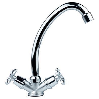 фотографія Змішувач QN 1/2" для кухні економ на шпильці AQUATICA QN-2B158C (9786100)