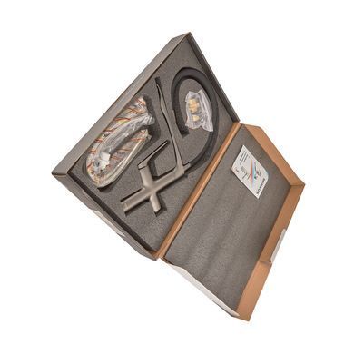 фотографія Змішувач для кухні Mixxus Premium DERBY 021 (NUT) GRAPHITE REFL.BLACK з виходом для питної води (MI6612)