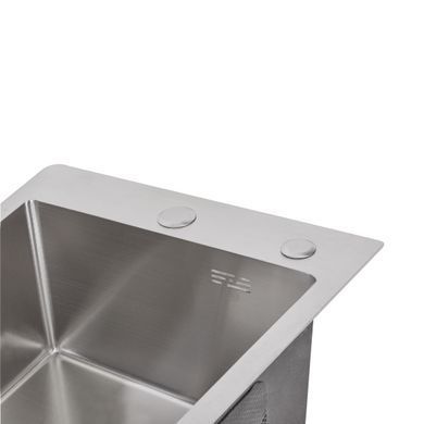 фото Мойка для кухни интегрированная Lidz Handmade H4050 (LDH4050BRU39258) Brushed Steel 3,0/1,0 мм
