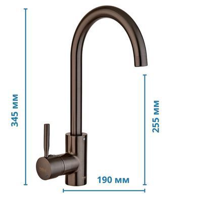 фотографія Змішувач для кухні Haiba Hans 011 Graphite (HB4000)