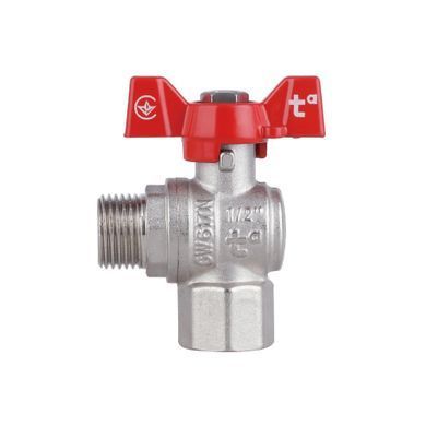 фото Кран шаровой Thermo Alliance Forte 1/2" ВН для воды угловой (бабочка) SF267W15
