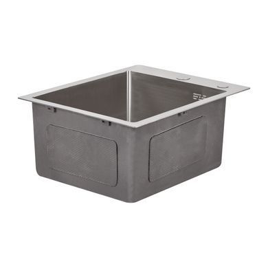 фото Мойка для кухни интегрированная Lidz Handmade H4050 (LDH4050BRU39258) Brushed Steel 3,0/1,0 мм