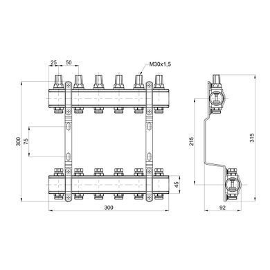 фото Коллектор SD Forte 1" 7 выходов SF002W7