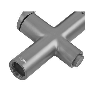 фотографія Змішувач для кухні Mixxus Premium DERBY 021 (NUT) GRAPHITE REFL.BLACK з виходом для питної води (MI6612)