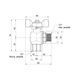 Кран шаровой Thermo Alliance Forte 1/2" ВН для воды угловой (бабочка) SF267W15