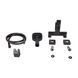 Змішувач для ванни Qtap Gemini (з душовим гарнітуром) QTGEM259GMB45684 Gunmetal Black PVD