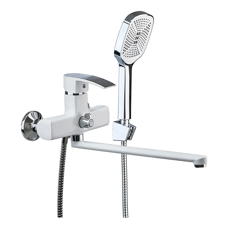 фотографія Змішувач для ванної Mixxus Magnum 006 (Euro) White-Chrome (MI6202)