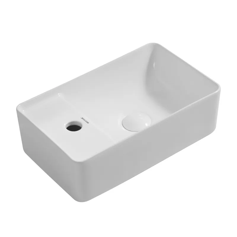 фото Раковина підвісна Mixxus Premium QUADRO-1201-R 430х265х135mm з отвором під змішувач та переливом (MP6504)