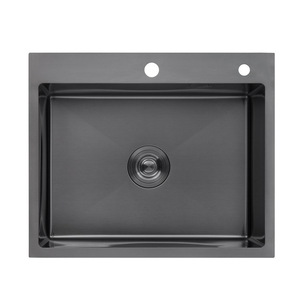 фото Кухонна мийка Kroner KRP Schwarze - 6050HM PVD (3.0/1.0 мм)