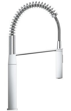 фото Змішувач для кухні з гнучким виливом Grohe Eurocube (31395000)