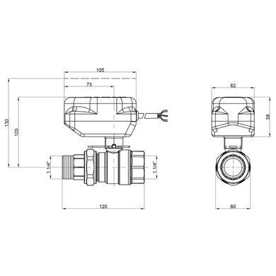 фотографія Кран кульовий зонний Icma 1" 1/4 №341