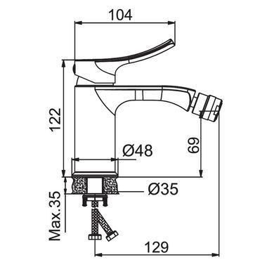 фотографія Змішувач для біде HAIBA BOLERO 002 (HB9576)