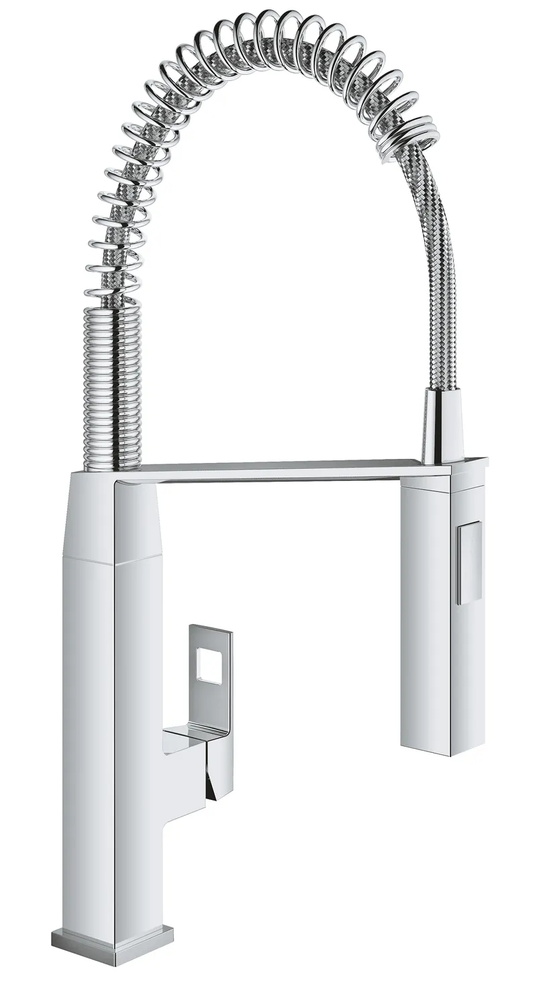 фото Змішувач для кухні з гнучким виливом Grohe Eurocube (31395000)