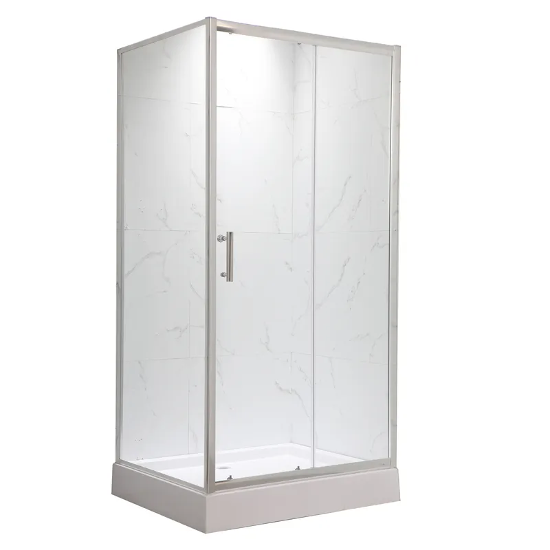 фото Душова кабіна з низьким піддоном MIXXUS HARD SCT01-100x80x198-TR CHROME прозоре скло 5мм NEW (MI8367)