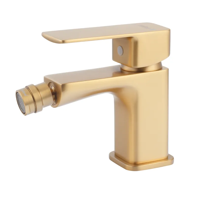 фото Змішувач для біде HAIBA KUBUS 002 BRUSHED GOLD (Колір матове золото) (HB9624)