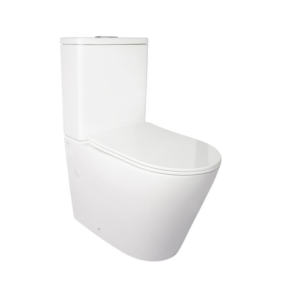фото Унитаз-компакт Qtap Stork/Swan безободковый с сиденьем Soft-close QT15222178W