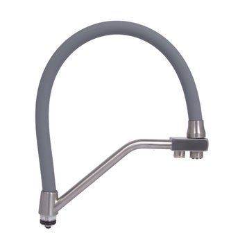 фотографія Излив в сборе Lidz (340х270х32) для смесителя для кухни Aria 020F3 Nickel/Grey LDARI3402703249338