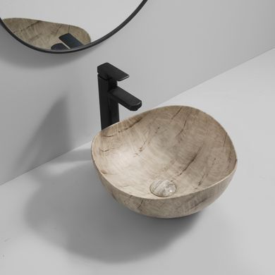 фото Раковина накладна Mixxus Premium WAVE-0103 MARBLE 380х380х170mm (MP6532)