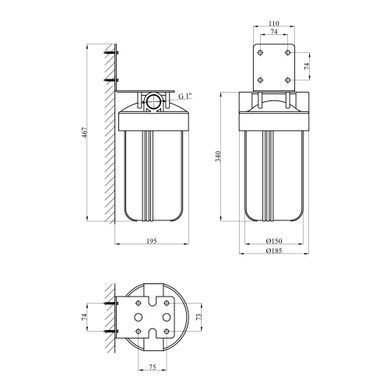 фото Фильтр магистральный в сборе Titan HB10-B-1"